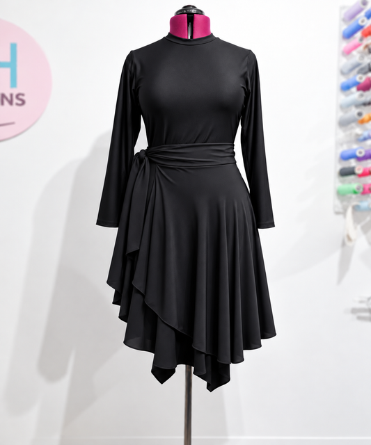 Falda wrap negra
