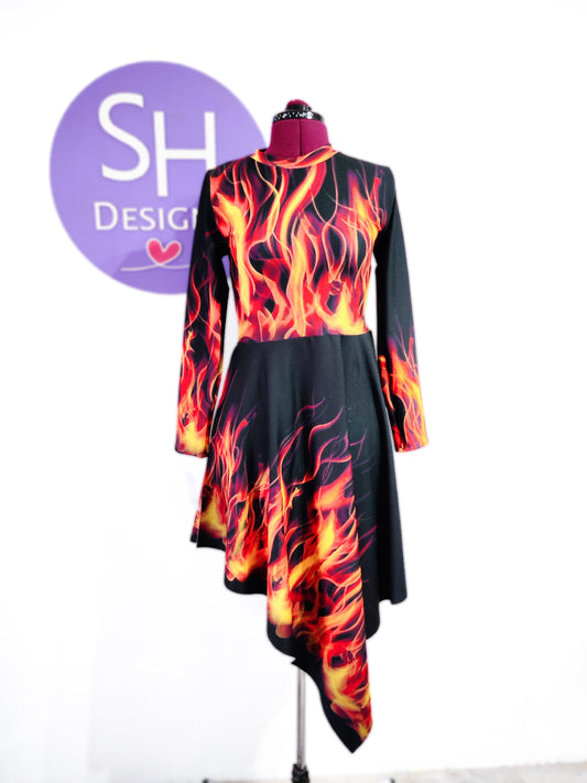 Vestimentas desciende fuego